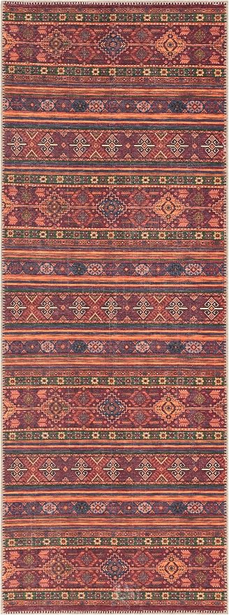 Keen Home Design 2x10 Rug - Machine Washable Runner with Non-Slip Backing, Ideal for Hallway, Entryway, Kitchen, Laundry Room - Vintage, Easy Clean, Durable, Low Pile Rug - (2'6" x 10')-Ruum Studio Home