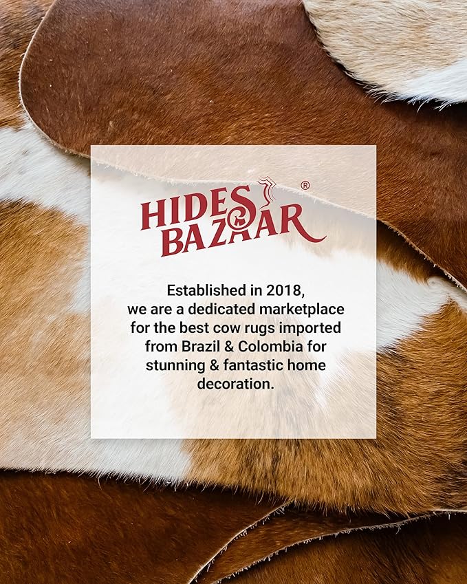 Light Tricolor Cowhide Rug Premium Cowhides Leather with Mixed White, Brown & Black Color Pattern - Natural Cowhide Rug for Office & Home Decor - Cow Hide Rugs 6x6-7 ft-Ruum Studio Home