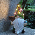 Solar Gnomes Garden Statues,Resin Gnome Figurine Holding Welcome Card and Bird with Solar Lights, Outdoor Gnomes Decorations for Yard Patio Lawn Porch, Garden Gifts-Ruum Studio Home