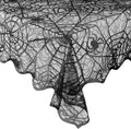 eZAKKA Halloween Table Cloth, Spider Webs Tablecloths Black Tablecloth Lace Fabric Table Cloths Spooky Cover for Rectangle Tables for Parties Gothic Halloween Home Decorations, 60x84 Inch-Ruum Studio Home