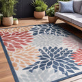Beverly Rug Outdoor Rug 8x10 Modern Floral Tropical Area Rugs for Indoor and Outdoor Patio Easy to Clean Non Shedding Living Room Porch Garden Washable Outside Carpet (8 x 10 Multicolor)-Ruum Studio Home
