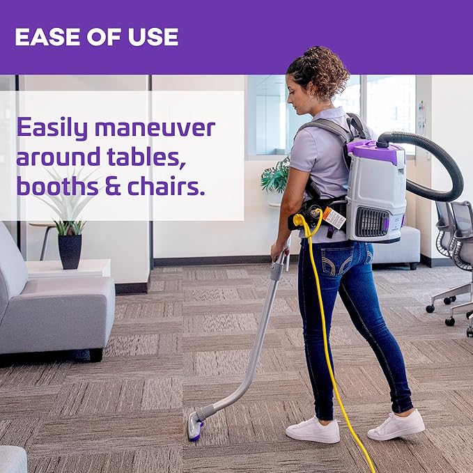 ProTeam GoFit 3 Commercial Backpack Vacuum with Xover Multi-Surface Telescoping Wand Tool Kit, 3 qt, Corded-Ruum Studio Home