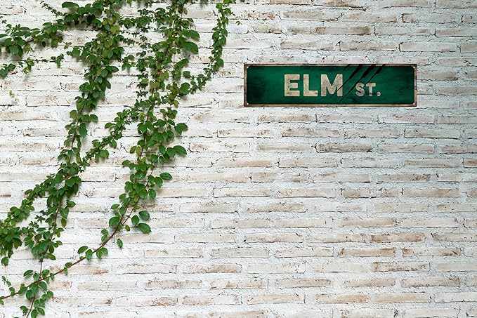 Vintage Tin Sign Retro Metal Elm St Signs Stylish Wall Art Plaques for Home Decor Bathroom Kitchen House and Gothic Wall Decor or as a Unique Poster 16x4 in-Ruum Studio Home