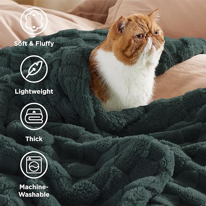 Bedsure GentleSoft King Size Blanket for Bed - Super Soft Cozy Blankets for Women Men Girls, Large Fuzzy Fleece Throw for Bedroom Decor, Mallard Green,108x90 Inches-Ruum Studio Home