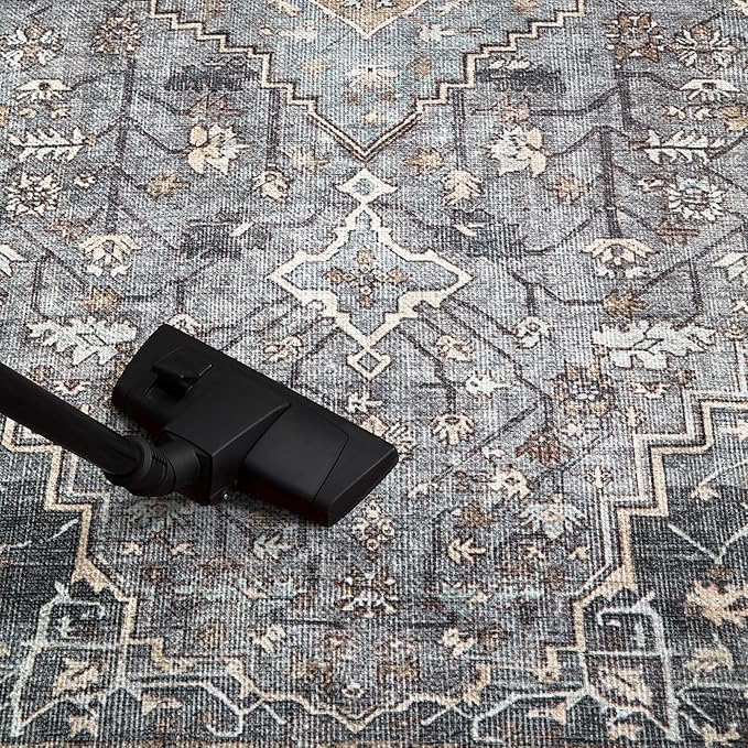 Keen Home Design 6x9 Rug - Machine Washable Area Rug with Non-Slip Backing, Ideal for Living Room, Dining Room, Bedroom - Vintage, Easy Clean, Durable, Low Pile Rug - (6' x 9')-Ruum Studio Home