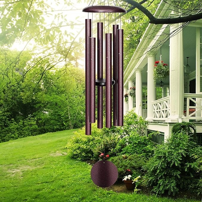 45'' Large Wind Chimes for Outside with Deep Tone, Wind Chimes Outdoor Garden & Patio Hanging Décor, Sympathy Gifts. Bronze-Ruum Studio Home