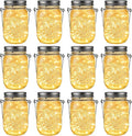 GIGALUMI Solar Mason Jar Lights, 12 Pack 30 Led String Fairy Lights Garden Lights Outdoor Waterproof Metal Lid Hanging Solar Lanterns for Outdoor, Garden, Patio, Lawn, Balcony Decoration-Ruum Studio Home