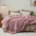 Bedsure GentleSoft Fluffy Dusty Pink Blankets Queen Size for Bed, Thick Sherpa Faux Fur Fleece Fuzzy Plush Winter Warm Soft Queen Blankets, Bedroom Decor Pink Gifts Cozy Gifts for Women Men, 90x90-Ruum Studio Home