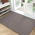LUMI Ultra Thin Door Mat for Entryway,36"x59" Low Profile Non Slip Rubber Backing Indoor Doormat, Easy Clean Welcome Entrance Mat for Inside House, Patio, Brown-Ruum Studio Home