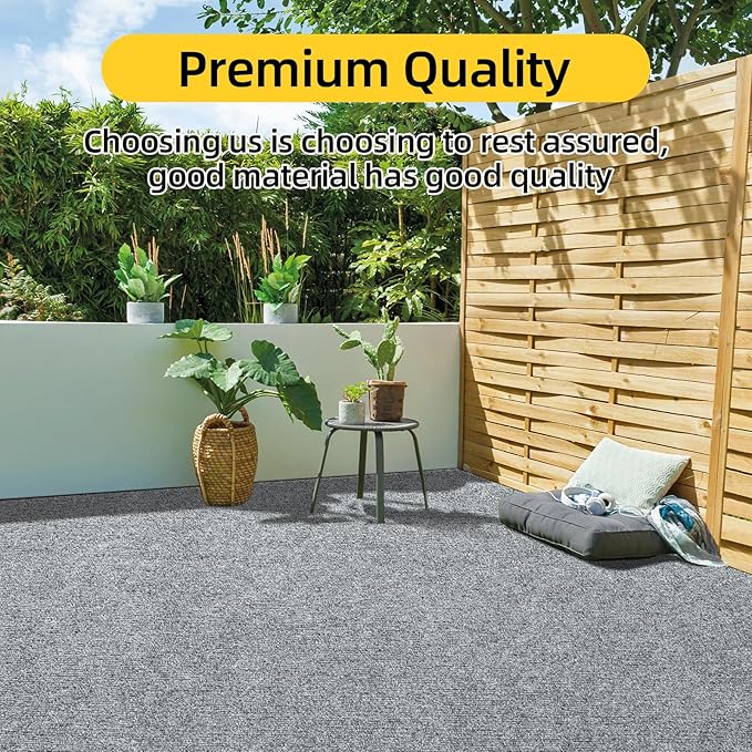 Marine Carpet,6 FT x 10 FT Smoke Gray Indoor Outdoor Carpet 0.2" Thick Boat Carpet with Water-Proof TPE Backing, Non-Slide Outdoor Marine Carpet Roll for Home, Patio, Porch, Deck-Ruum Studio Home