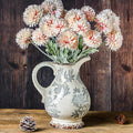 Enra Large Vintage Blue and White and Pitcher for Home Decor, 9.7 Inch Rustic Chinoiserie Decorative Vases, Green and Beige Ceramic Vases for Living Room, Kitchen, Office – Large Vases for Decor-Ruum Studio Home