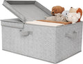 GRANNY SAYS Fabric Storage Bin with Lid, Decorative Storage Box, Extra Large Storage Baskets, Closet Organizer, Gray, 1-Pack-Ruum Studio Home