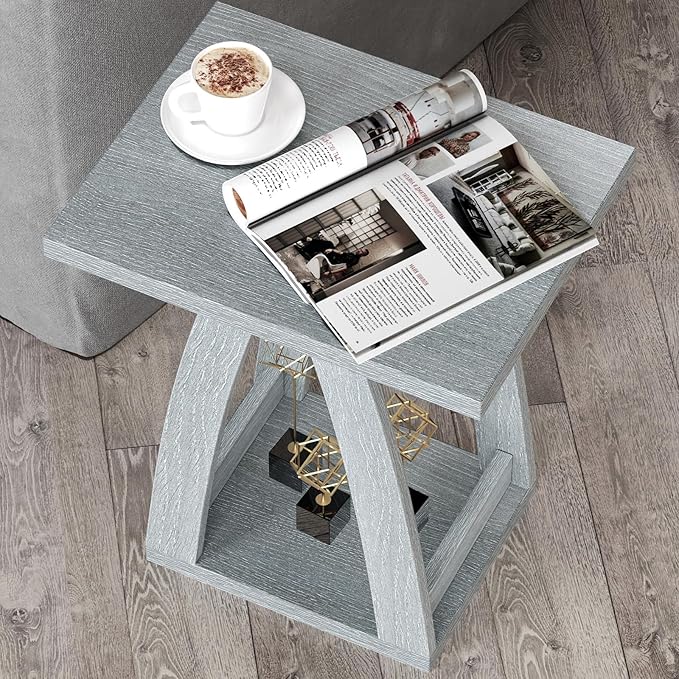 End Table, Side Table, Nightstand, Sofa Side Table with Shelf, Modern End Table for Living Room, Bedroom-Ruum Studio Home