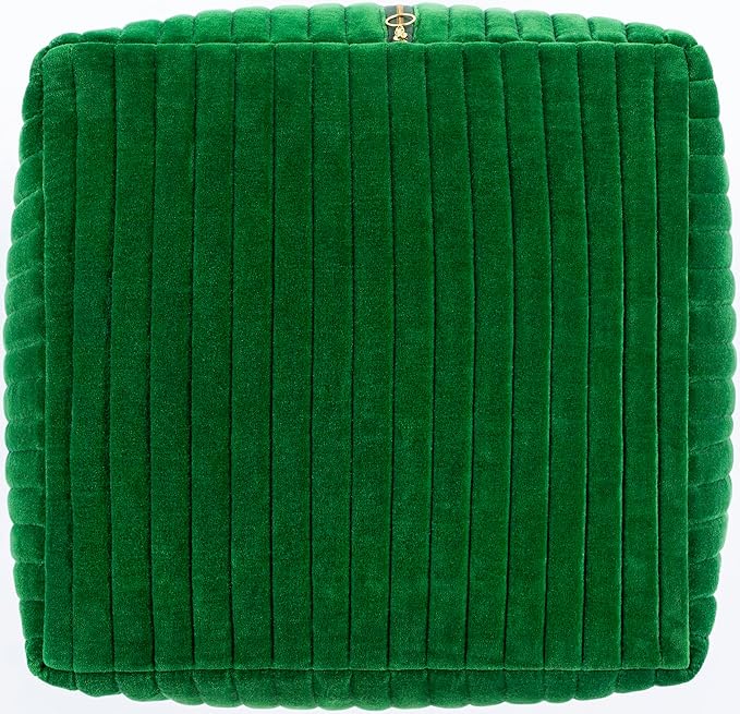 Mark&Day Pouf Ottoman, Rubbach Modern Dark Green Cube Pouf Foot Rest for Living Room, Bedroom and Boho Home Decor (16"x16"x16")-Ruum Studio Home