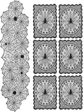 eZAKKA Halloween Table Runner with 4Pcs Placemat, Black Lace Spider Web Table Runners for Parties Gothic Spooky Home Decorations, 18 x 72 Inch-Ruum Studio Home