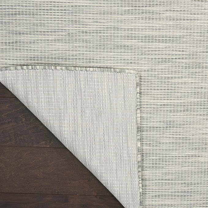 Nourison Home Positano 9' x 12' Light Grey Modern Indoor/Outdoor Rug Polypropylene-Ruum Studio Home