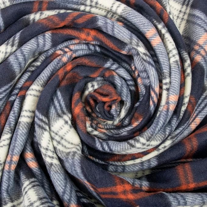 50x60 Throw Blankets, Plaid Fleece Throw Blankets for Bedroom, Couch, Livingroom, Chair, Pets, Outdoors-Ruum Studio Home
