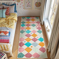 jinchan Runner Rug 2x5 Kids Hallway Washable Rug Indoor Soft Non Slip Modern Diamond Carpet for Nursery Room Bedroom Kitchen Laundry Room Confetti on Cream-Ruum Studio Home