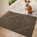 COSY HOMEER-Door-Mat-Non-Slip-Entryway-Rug 20”x32” Absorbent Welcome Mats Washable Dirt Trapper Door Mat Entrance Floor Mats for Front Back Doormats and Wet Shoes,Brown-Ruum Studio Home