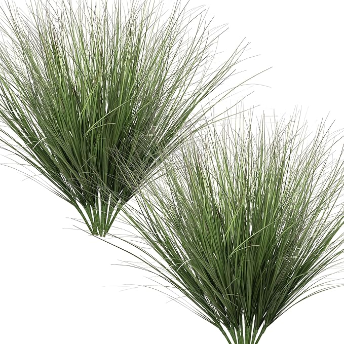 24PCS Fake Plants Artificial Wheat Grass Greenery Plastic Plants Fake Grass Artificial Plants for Outdoor Decor Artificial Grass Plant with Greenery Stems for Indoor Home Decoration 26.4"-Ruum Studio Home