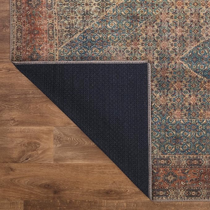 Keen Home Design 2x12 Rug - Machine Washable Runner Rug with Non-Slip Backing, Ideal for Hallway, Entryway, Kitchen, Laundry Room - Vintage, Easy Clean, Durable, Low Pile - (2'6" x 12')-Ruum Studio Home