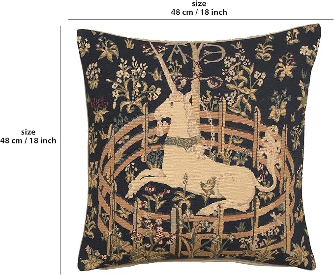 Charlotte Home Furnishings Decorative Pillow Covers for Couch 18X18 in Unicorn Throw Pillow Covers for Sofa Tapestry Square Pillow Cases for Bed Living Room Soft European Cotton Jacquard Woven-Ruum Studio Home