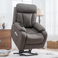 Power Lift Chair Recliners for Elderly, Modern Overstuffed Electric Seniors Recliner Chair with Remote Control Side Pocket for Living Room Bedroom (Dark Grey)-Ruum Studio Home