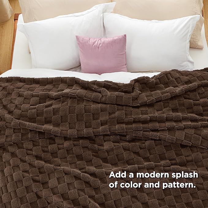 Bedsure GentleSoft King Size Blanket for Bed - Super Soft Cozy Blankets for Women Men Girls, Large Fuzzy Fleece Throw for Bedroom Decor, Dark Brown,108x90 Inches-Ruum Studio Home