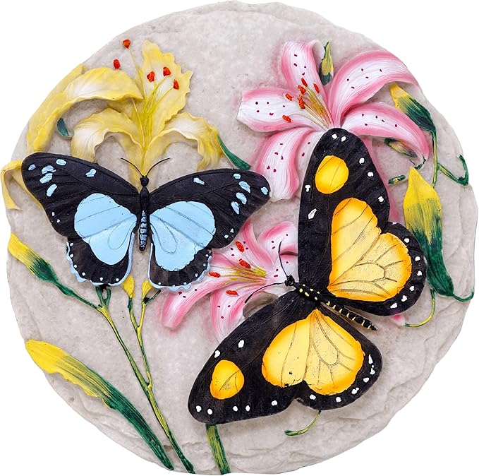 Spoontiques - Garden Décor - Butterfly Stepping Stone - Decorative Stone for Garden-Ruum Studio Home