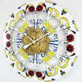 The Gears Clock Wall Clock Italy Collection with Moving Gears (Positano, 36 inch Round)-Ruum Studio Home