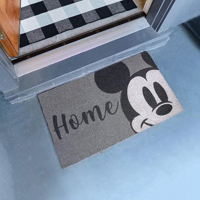 Gertmenian Disney Mouse Doormat Rug Front Door Coir Mat Indoor Outdoor Entryway Carpet, 2-Pack 20x34, Retro Mickey Home/Welcome-Ruum Studio Home