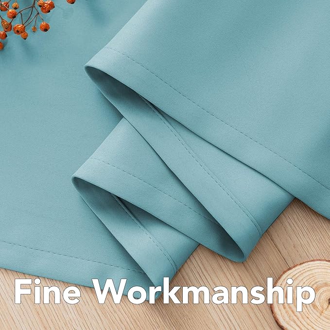 H.VERSAILTEX Blackout Curtains for Bedroom Living Room Thermal Insulated Drapes Innovated Microfiber Window Panels Drapes, Grommet Top, 52 by 96 - Inch -Set of 2 - Aqua-Ruum Studio Home