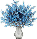 Sggvecsy 6 Pcs Babys Breath Artificial Flowers Gypsophila Bouquets Bulk Real Touch Fake Silk Flowers for Home Wedding DIY Floral Arrangement Kitchen Table Centerpiece Festival Decoration (Blue)-Ruum Studio Home