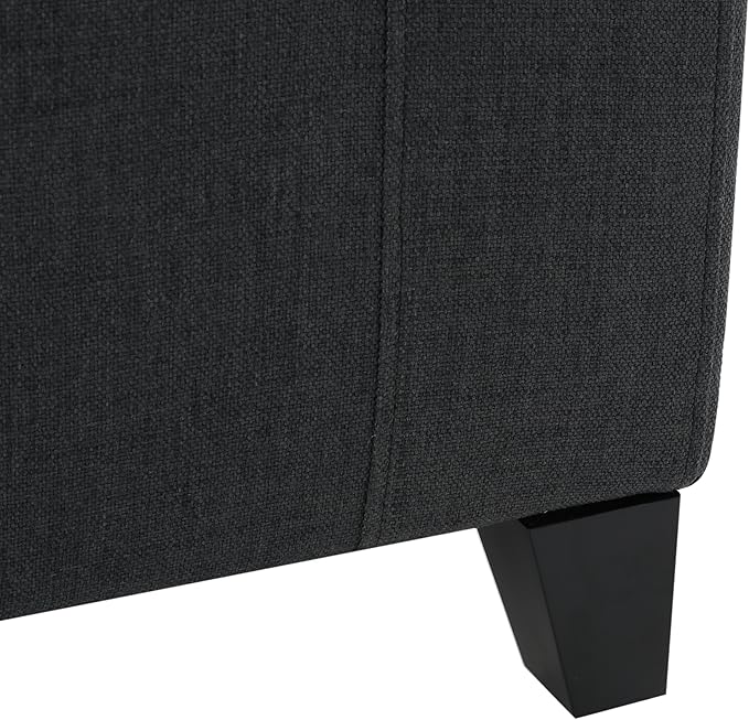 Christopher Knight Home Hikaru Fabric Storage Ottoman, Dark Grey Dimensions: 20.50”D x 51.00”W x 17.00”H-Ruum Studio Home
