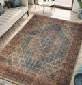 Keen Home Design 10x14 Rug - Machine Washable Area Rug with Non-Slip Backing, Ideal for Living Room, Dining Room, Bedroom - Vintage, Easy Clean, Durable, Low Pile Rug - (9'7" x 14')-Ruum Studio Home
