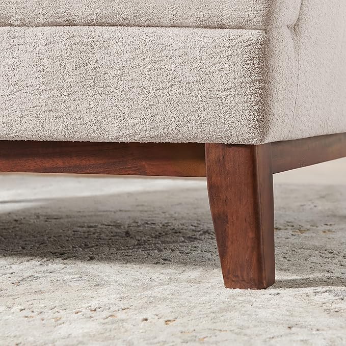 Modern Accent Chair with Terry Fabric, Upholstered Armchair with Spring Package Cushion & Solid Wood Frame, Comfy Lounge Chair for Living Room, Bedroom, or Reading Corner, Terry, Camel-Ruum Studio Home