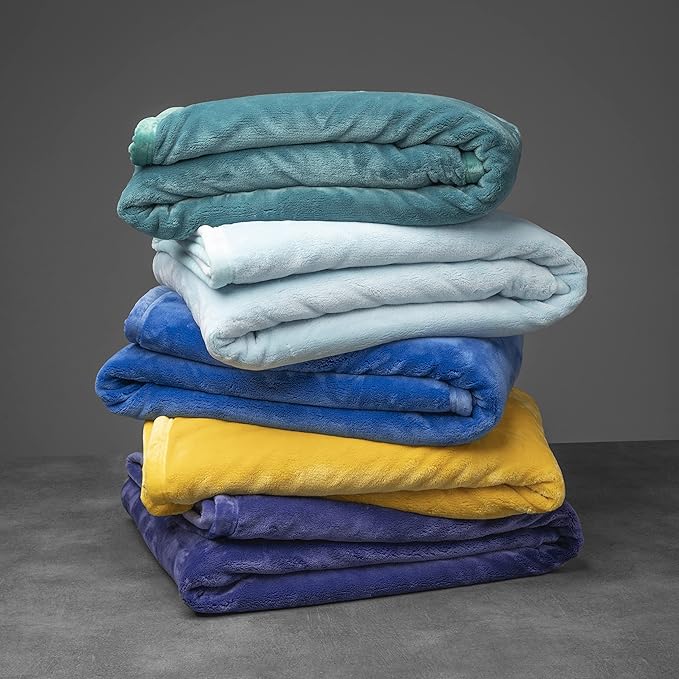 Mellowdy Extra Thick Hearty Plush Flannel Blanket (Violet Purple, 60x80) - 500GSM Twin Size Warm Blanket for Winter, Fall | Soft, Fluffy, Cuddly, Perfect for Bed, Oversized Throw for Couch, Sofa-Ruum Studio Home