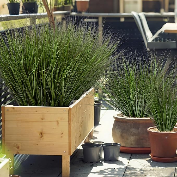 48PCS 17.3" Fake Plants Artificial Wheat Grass Greenery Plastic Plants Fake Grass Artificial Plants for Outdoor Decor Artificial Grass Plant with Greenery Stems for Indoor Home Decoration-Ruum Studio Home