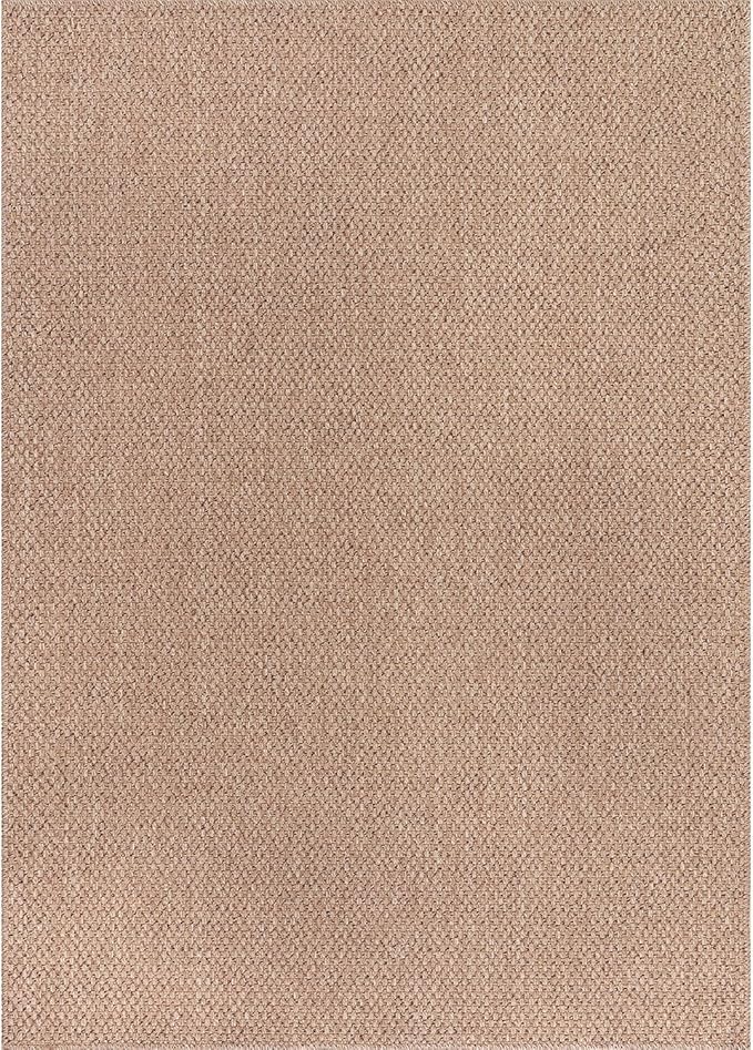CAMILSON Easy Jute Rug 8x10, Indoor Outdoor Natural Color Farmhouse Area Rugs for Living Room Patio and Kitchen Rug, Solid Boho Woven Design, Easy-Cleaning, Washable Outside Carpet Alfombras (8 x 10)-Ruum Studio Home