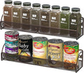 Deco Brothers Wall Mounted Single Tier Mesh Hanging Spice Rack, Set of 2, Bronze-Ruum Studio Home