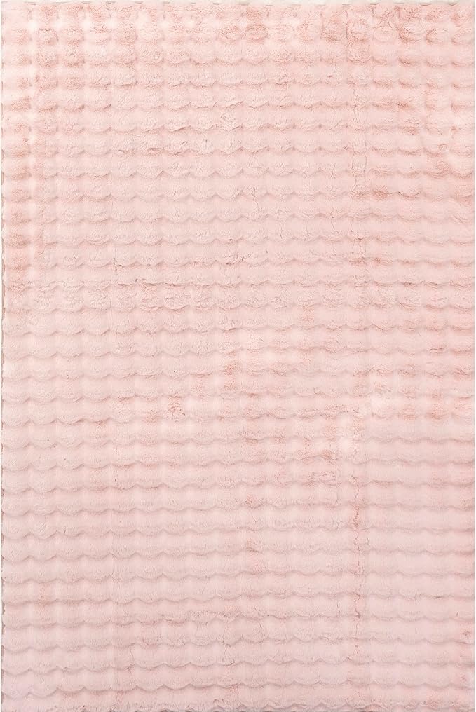nuLOOM 3'9' x 6' Cozy Plush Area Rug, Machine Washable, Non-Slip, Soft Fluffy Shag Carpet for Living Room Bedroom Kids Room Nursery Home Decor, Jeni Blush-Ruum Studio Home
