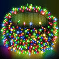 Dazzle Bright Multi-Colored Christmas String Lights, 82ft 1000 LED Waterproof Green Wire Fairy Lights with 8 Modes, Outdoor Lights for Xmas Tree Holiday Wedding Party Christmas Decorations-Ruum Studio Home