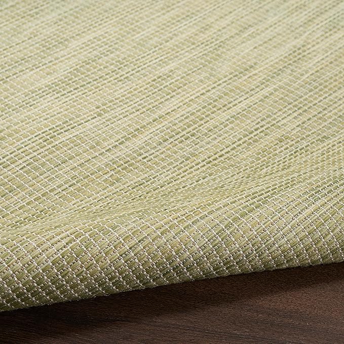 Nourison Home Positano Indoor/Outdoor Green 5' x 7' Area Rug, Easy Cleaning, Non Shedding, Bed Room, Living Room, Dining Room, Backyard, Deck, Patio (5x7)-Ruum Studio Home