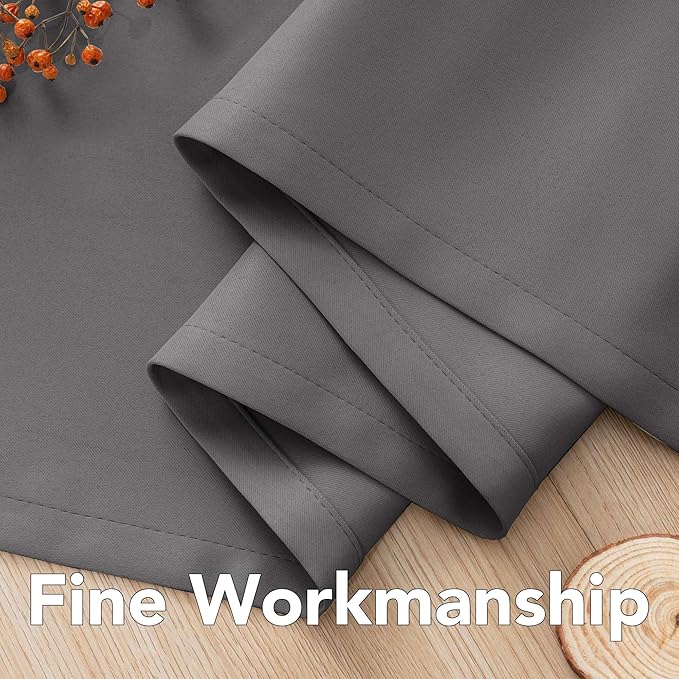 H.VERSAILTEX Blackout Curtains for Bedroom Thermal Insulated Room Darkening Living Room Curtains 63 Inch Long Grommet Privacy Protection Window Curtain Panels/Drapes, 2 Panels, Charcoal Grey-Ruum Studio Home