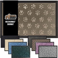 GORILLA GRIP 100% Waterproof All-Season WeatherMax Doormat US Designed Natural Rubber, Stain and Fade Resistant, Low Profile Indoor Outdoor Door Mats, Easy Clean Patio Mat, 17x29, Tan Pawprints-Ruum Studio Home