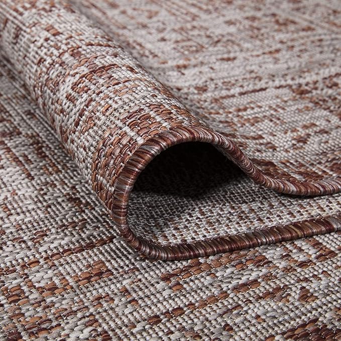 Keen Home Design Terrace Outdoor Area Rug - 6x9 Washable Indoor/Outdoor Rug for Patio, Kitchen, Balcony, Beach, Garden, Deck and Porch, Size: 6'x8'10"-Ruum Studio Home
