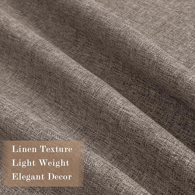 120" Wx102 L Linen Room Divider Drapes for Doorway/Glass Window/Sliding Door/Patio, Extra Wide Pinch Pleated Full Blackout Curtains for Girls Boys Teen Kids Room, 1 Panel, Light Coffee-Ruum Studio Home