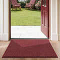 COSY HOMEER-Door-Mat 24"x36" Non Slip Absorbent Entryway Rugs Dirt Trapper Doormats Washable Entrance Mats Low Pile Welcome Floor Mat for Front Back Door and Entry Mats,Red-Ruum Studio Home
