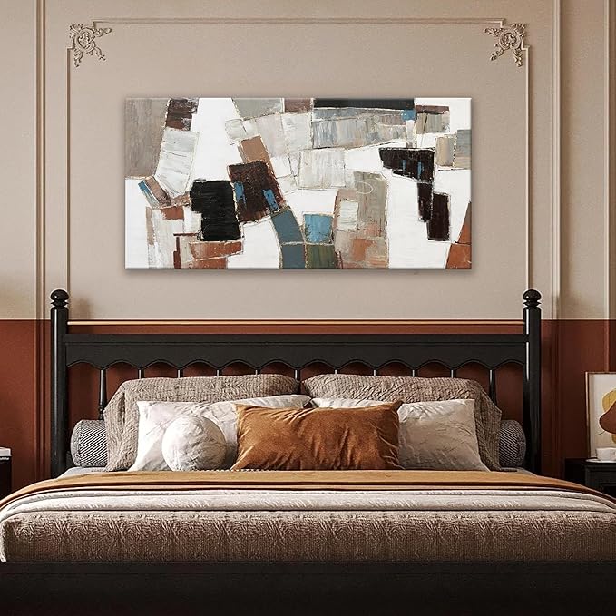 Dimpaga Abstract Canvas Wall Art Modern Wall Art Decor Pictures Wall Decor Minimalist Geometric Line Artwork for Walls Textured Wall Art Prints 20"X40" For Room Living Room Bedroom Office Wall Decor-Ruum Studio Home