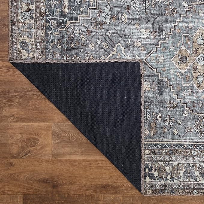 Keen Home Design 3x5 Rug - Machine Washable Entry Rug with Non-Slip Backing, Ideal for Enteryway, Kitchen, Bathroom, Laundry Room - Vintage, Easy Clean, Durable, Low Pile Rug - (3' x 5')-Ruum Studio Home